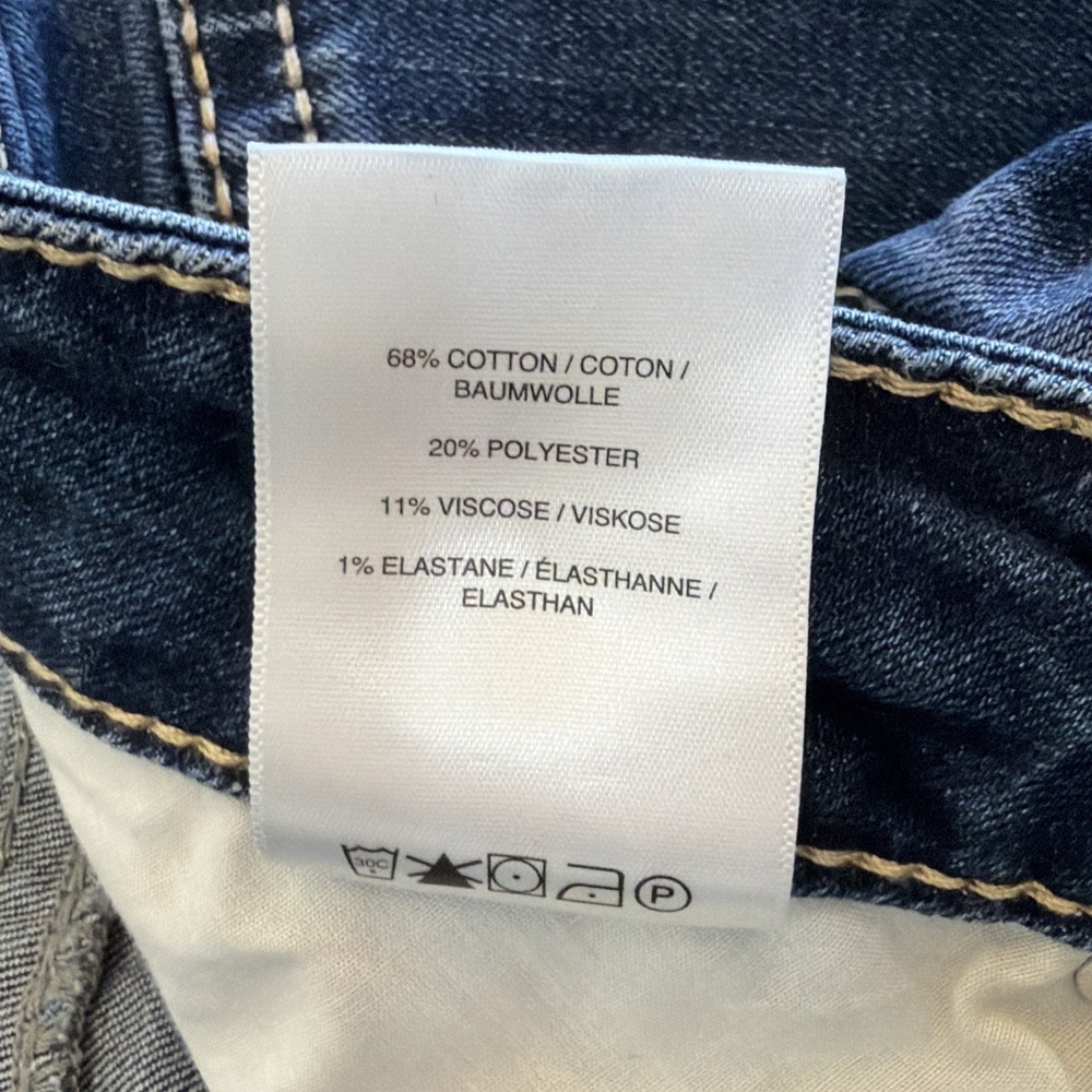 Silver Jeans Womens W34 L29 (act 34X30) Boyfriend Stretch Distressed Dark Wash - Picture 11 of 16
